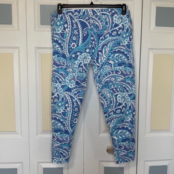 Coolibar Women's Monterey Summer Leggings 2X Blue Paisley Sun Protection UPF 50+ - Picture 1 of 6